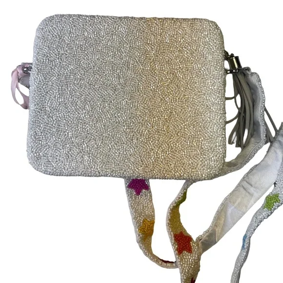 NWT Tiana Designs Ny Beaded Square Crossbody Rainbow Rolling Stones Purse Bag - Picture 5 of 15